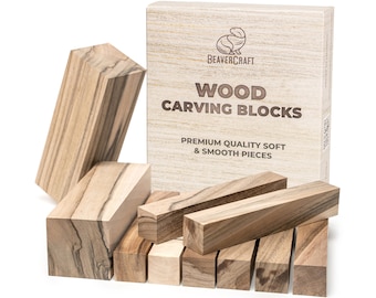 Set of European Walnut Wood Carving Blocks BW10 BeaverCraft