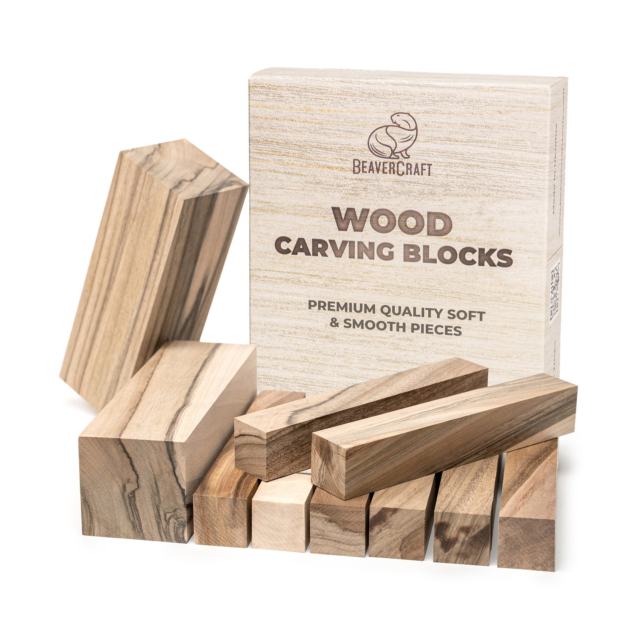10 Piece Butternut Wood Carving Blanks 2 x 2 x 5 1/2 Inch Craft Folk Art  Lumber