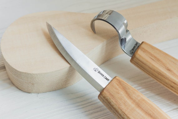 Carving Knife, Whittling Knife, Wood Carving Knife With a Leather