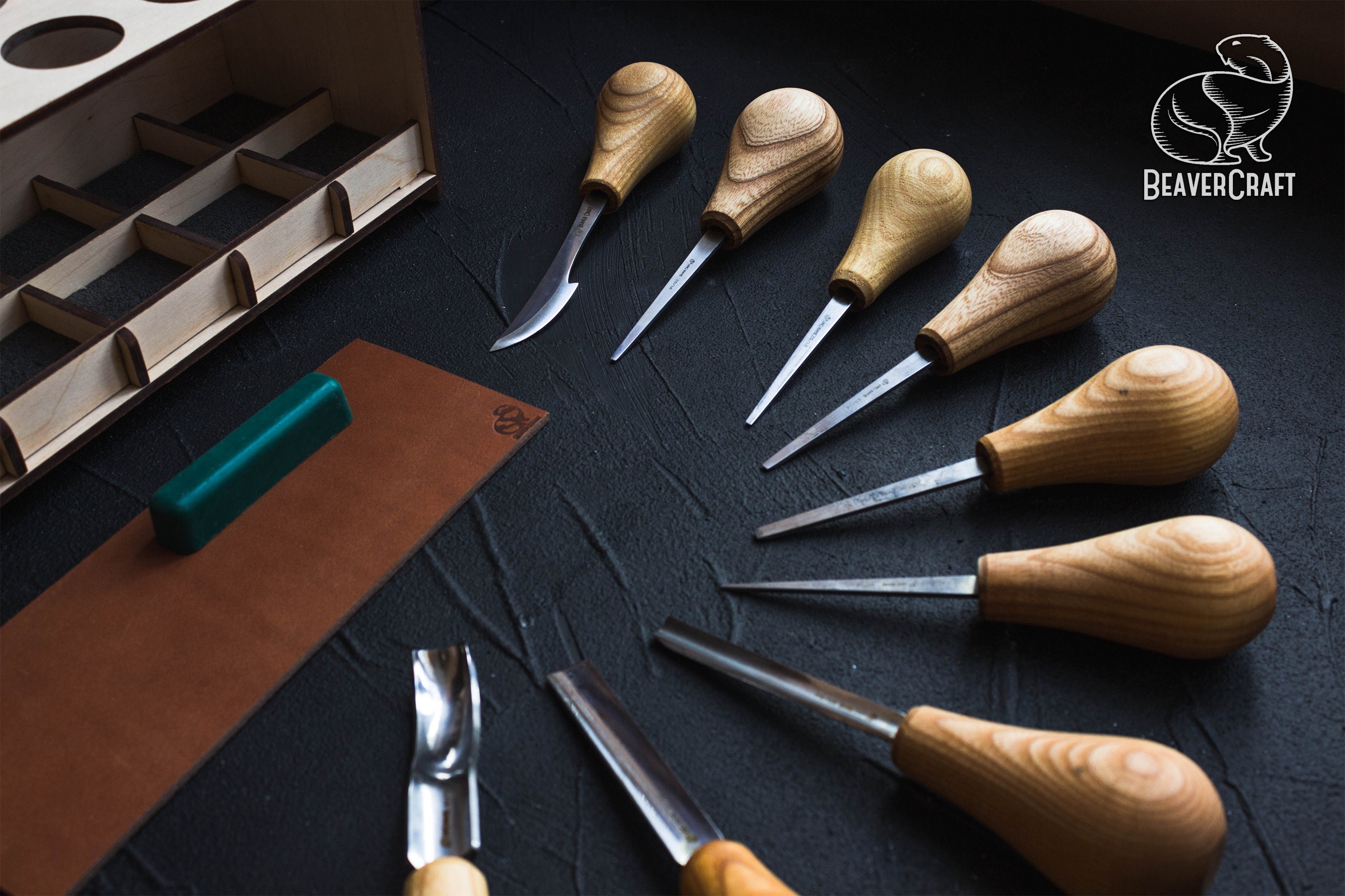 Wood Carving Set of 10 Palm Chisels Professional Wood Carving Etsy