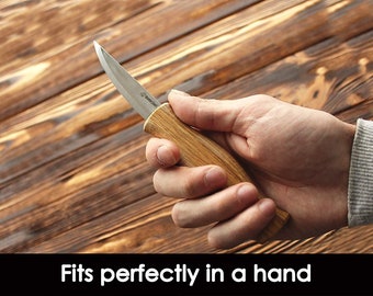 Carving Knife, Whittling Knife, Wood Carving Knife With a Leather Knife  Sheath Beavercraft C4 SH1 -  New Zealand