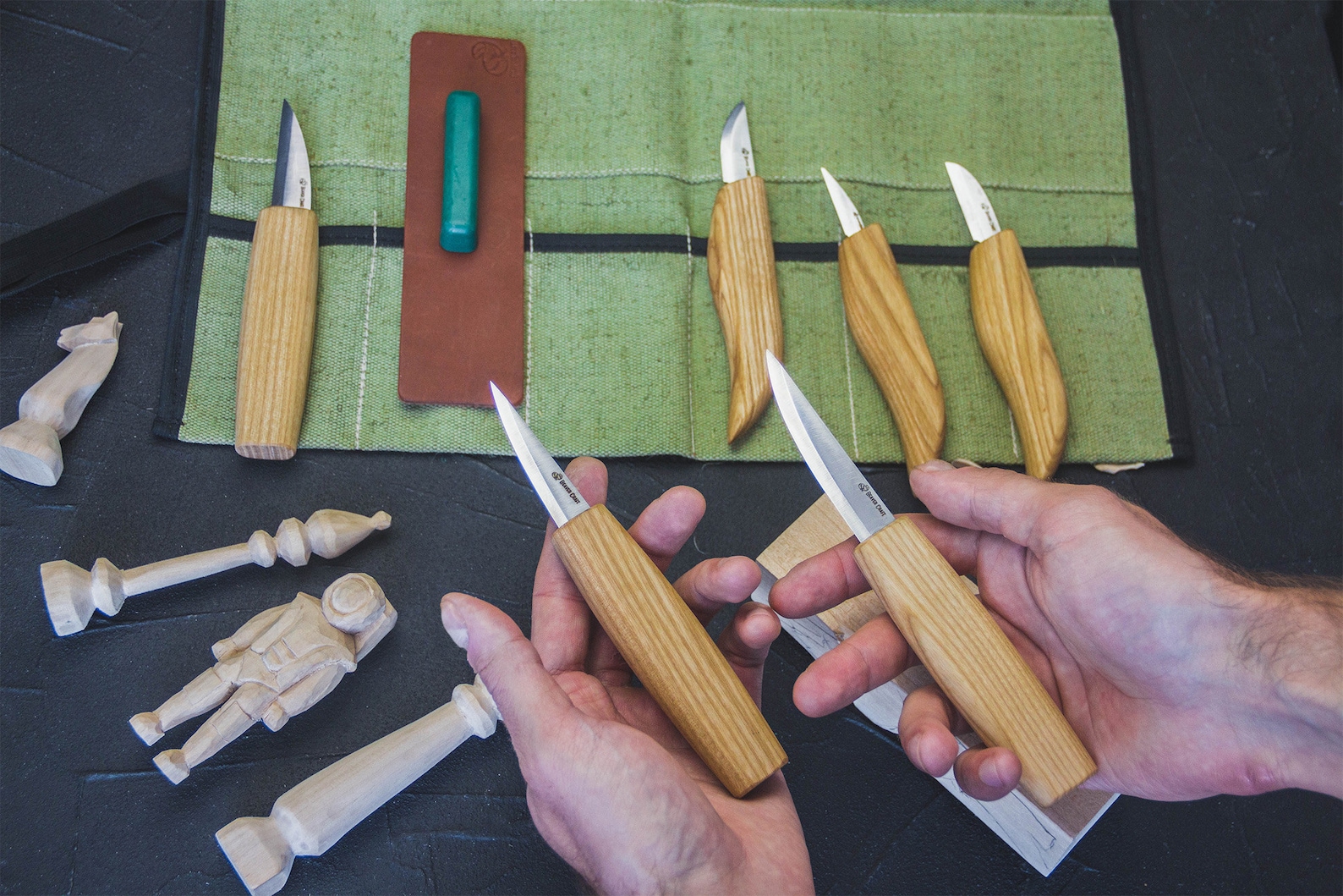Basic Wood Carving Knives Set Beavercraft S58 Etsy