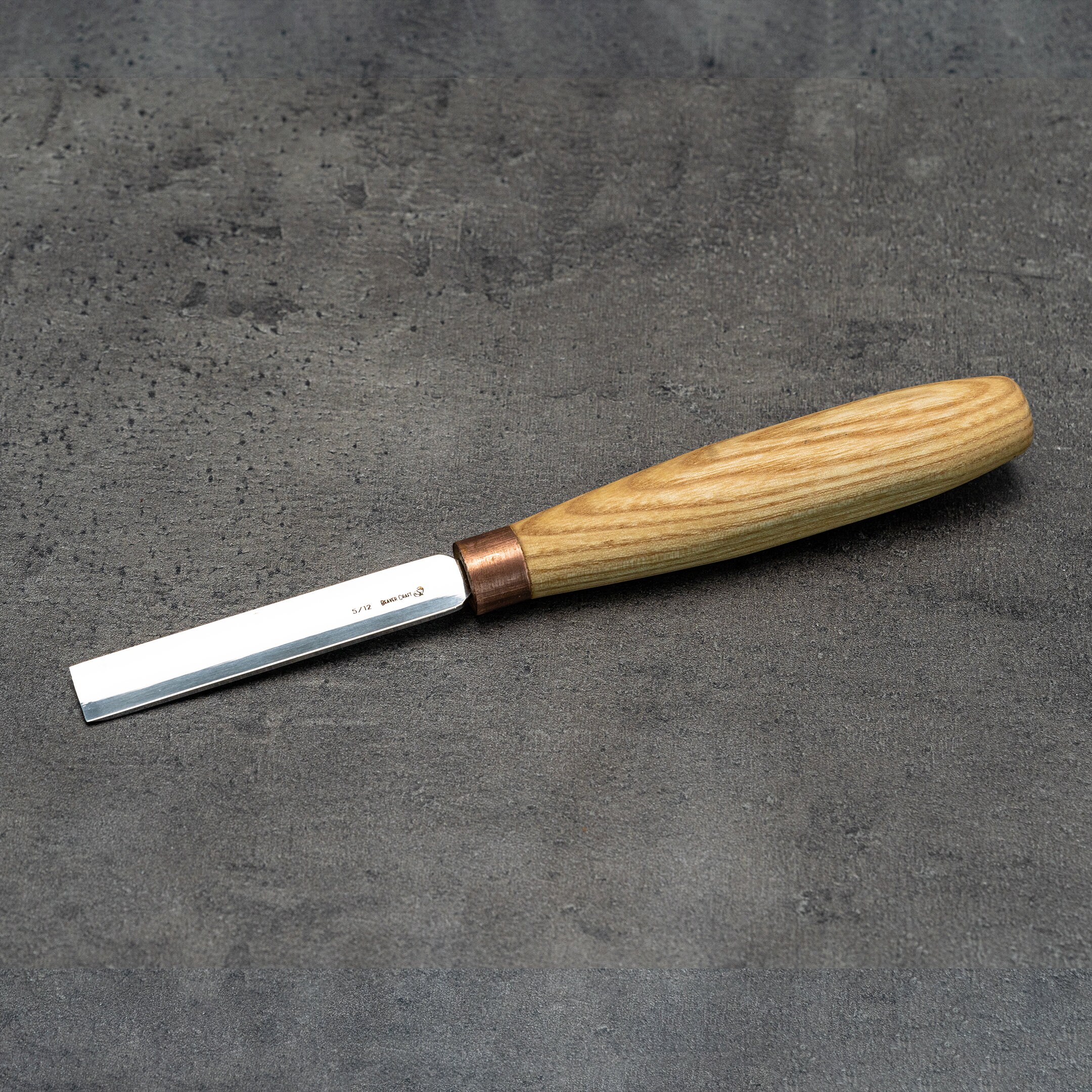 Wood Carving Tools Chisels Compact Straight Rounded Gouge Single Bevel Sweep 5 Tool for Spoon Carving Kuksa Bowls Cutting BeaverCraft K5/12