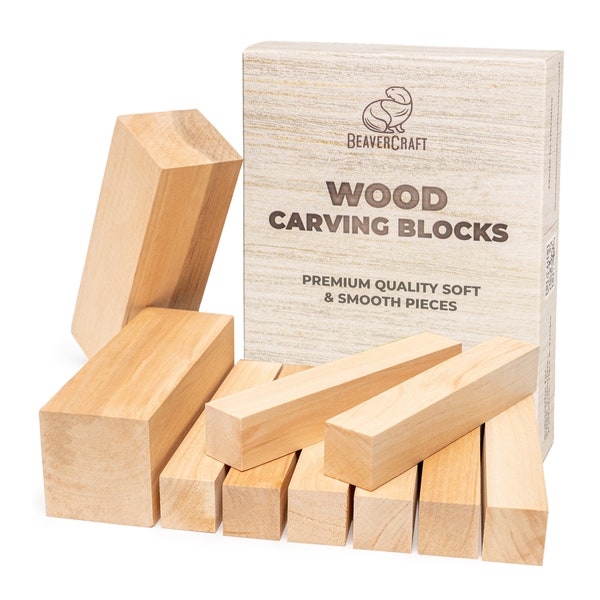 Set of Alder Wood Carving Blocks BW10 BeaverCraft