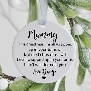 To Mummy from the bump, first Christmas as Mummy, new baby xmas, Bump first christmas, Bumps xmas, Mummy bauble, Christmas Bauble.