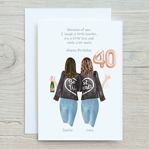 40th Birthday Card | Birthday Gift | Birthday Card | Friendship  | Funny Friendship | Personalised Friendship