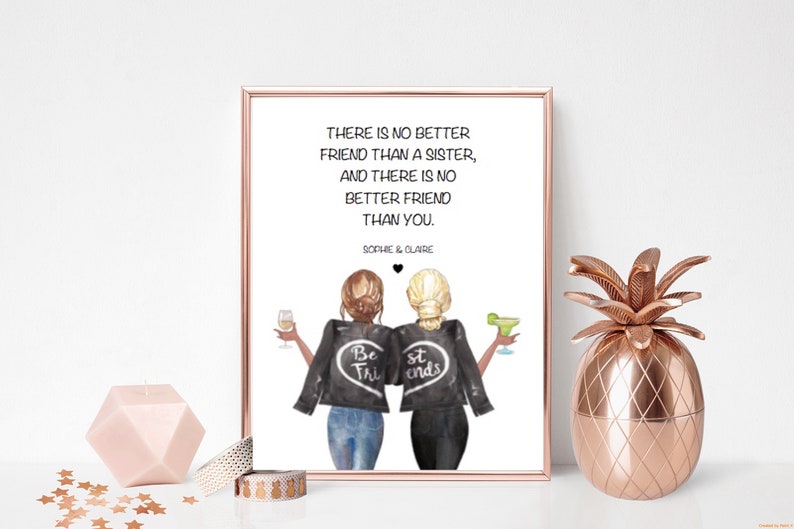 Personalised Sister Gift Print | Christmas | Customisable - Portrait ...