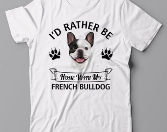 I/'d rather be home with my Border Collie DOG BORDER COLLIE T-shirt gift Tee