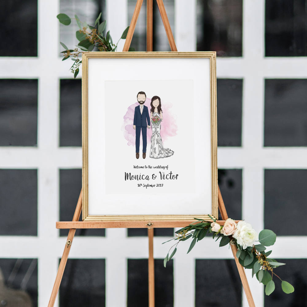 Custom Portrait Wedding Sign Etsy