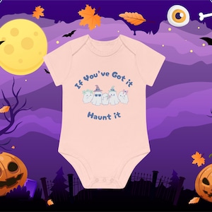 Halloween Cute Ghost Baby Organic Cotton Onesie