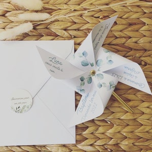 Annuncio del mulino a vento di eucalipto | Battesimo, matrimonio in campagna