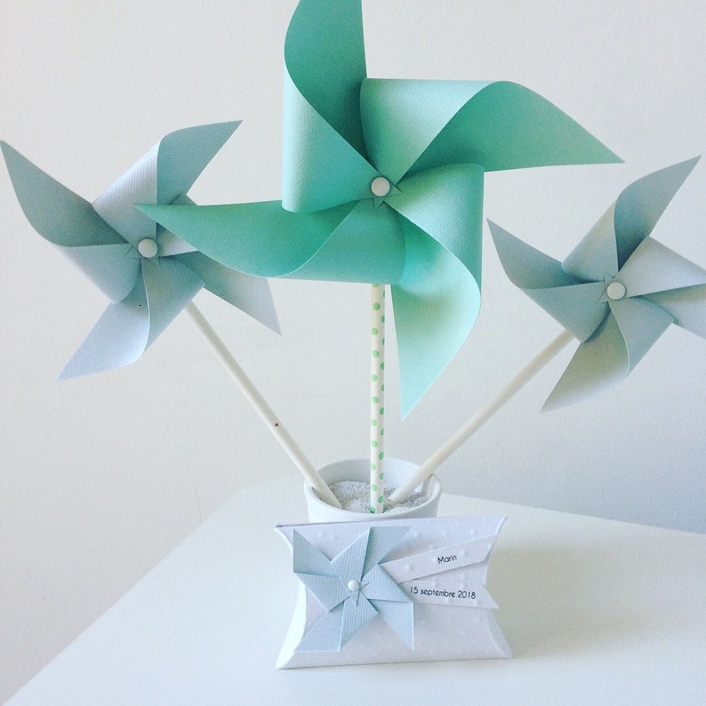 To Wind Large Mill Mint Christening Baptism Decor Wedding Etsy