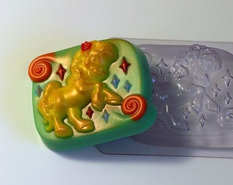 "Little horse in love" plastic soap mold soap making mold mould 