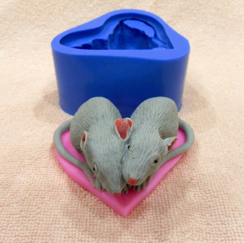 Rats in Love Silicone Mold for Soap Making Candles Making Etsy