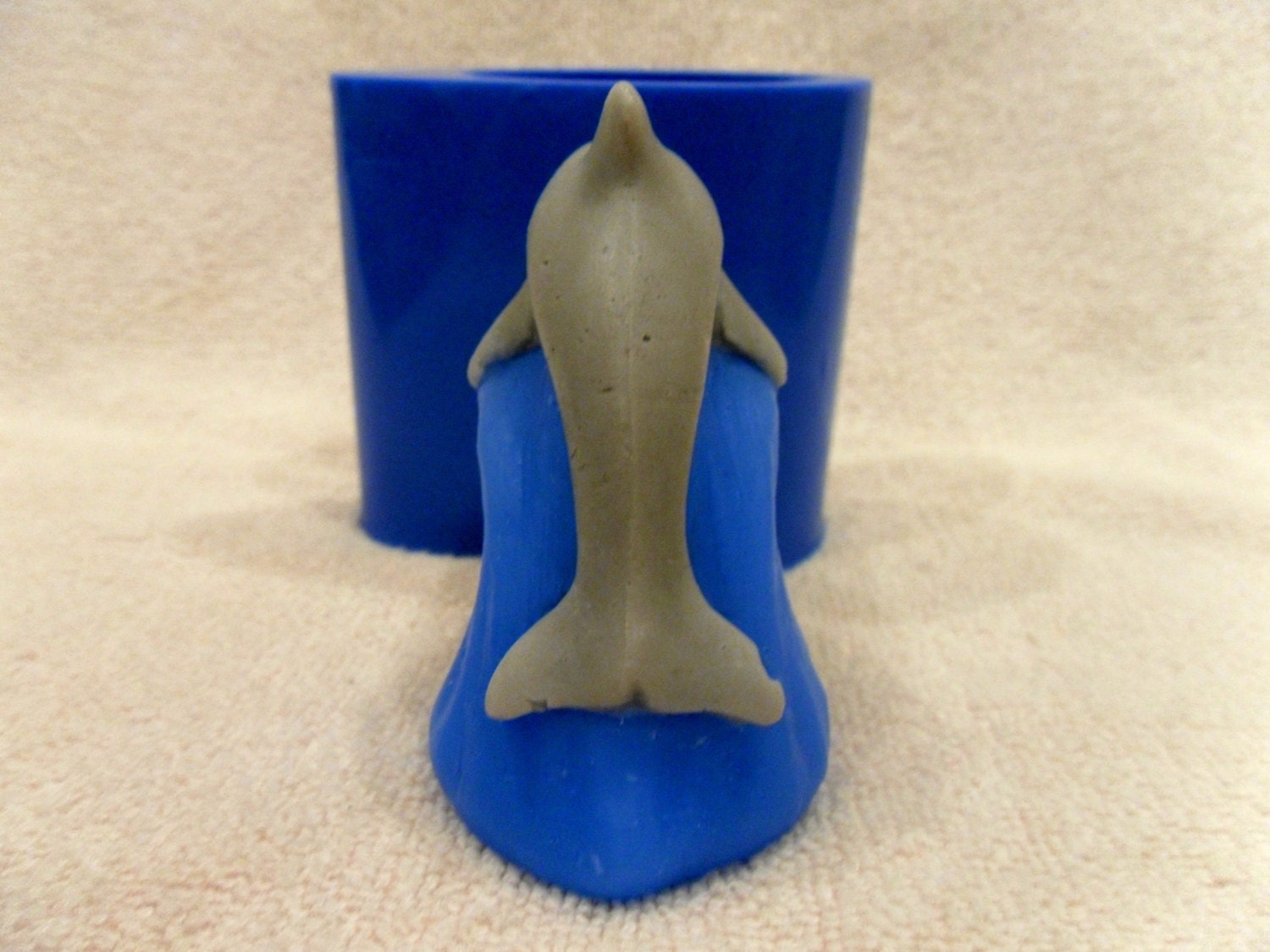 Dolphin on a wave silicone mold for soap and candles making Etsy