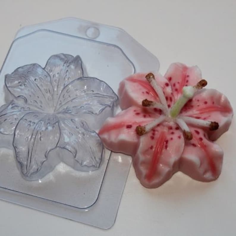 Lily Plastic Mold Flower Plastic Soap Mold Soap Making Soap Etsy