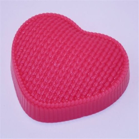 Knitted heart plastic soap mold soap making soap mould molds Etsy