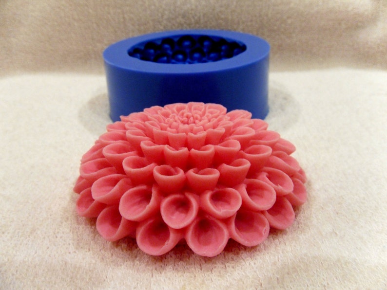 Dahlia Flower Silicone Mold for Soap and Candles Making Etsy
