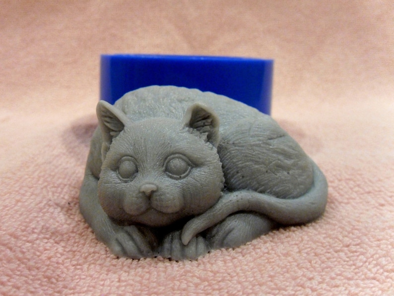 Cat silicone mold for soap and candles making mould molds Etsy