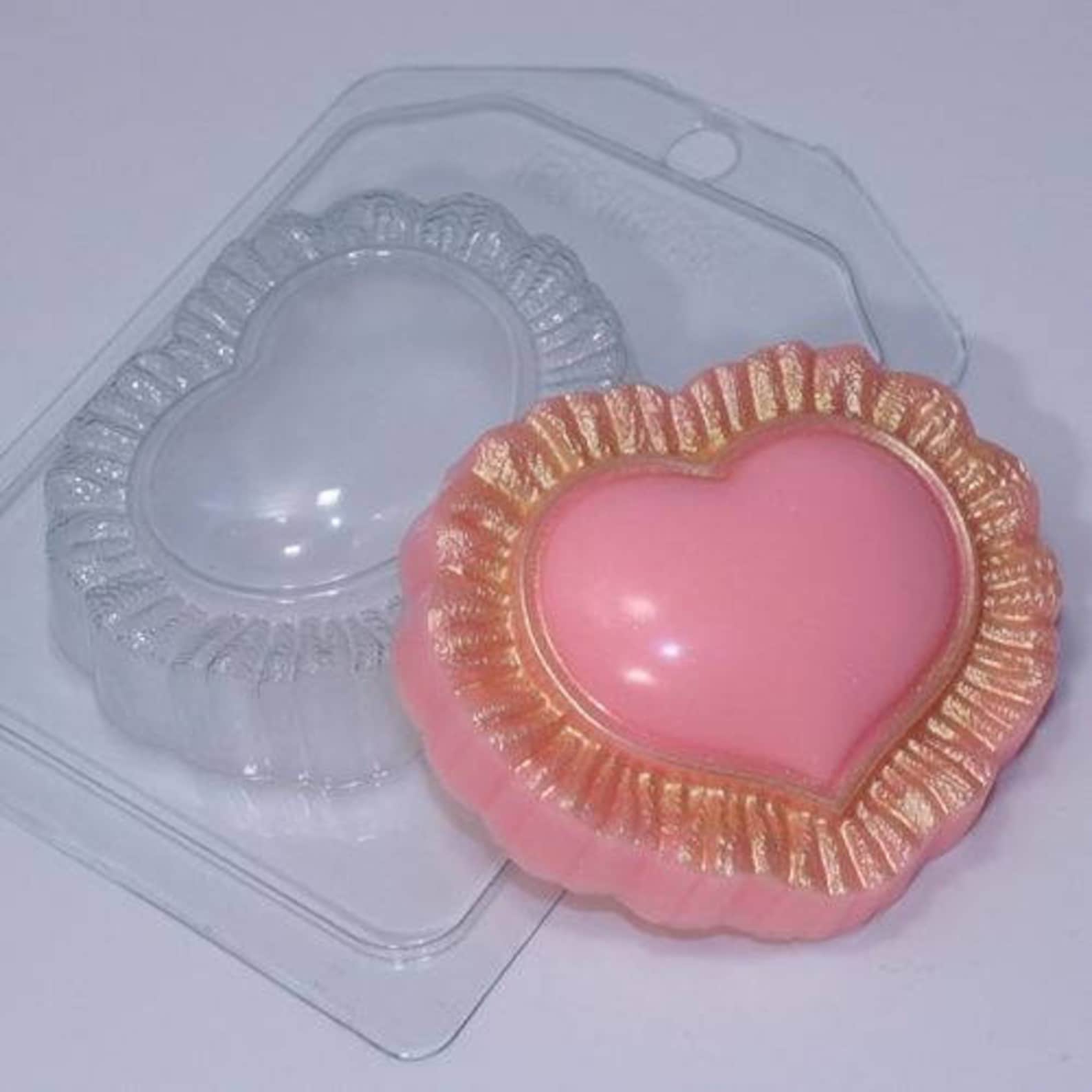Heart 4 plastic mold plastic soap mold soap making soap Etsy
