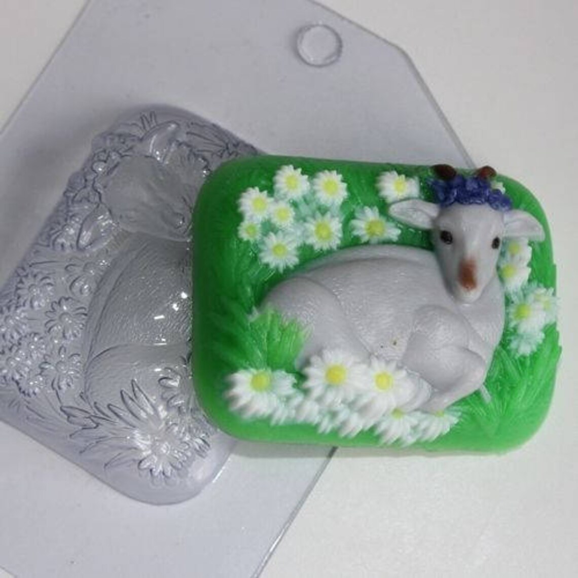 Goat on a meadow plastic soap mold soap making soap mould Etsy