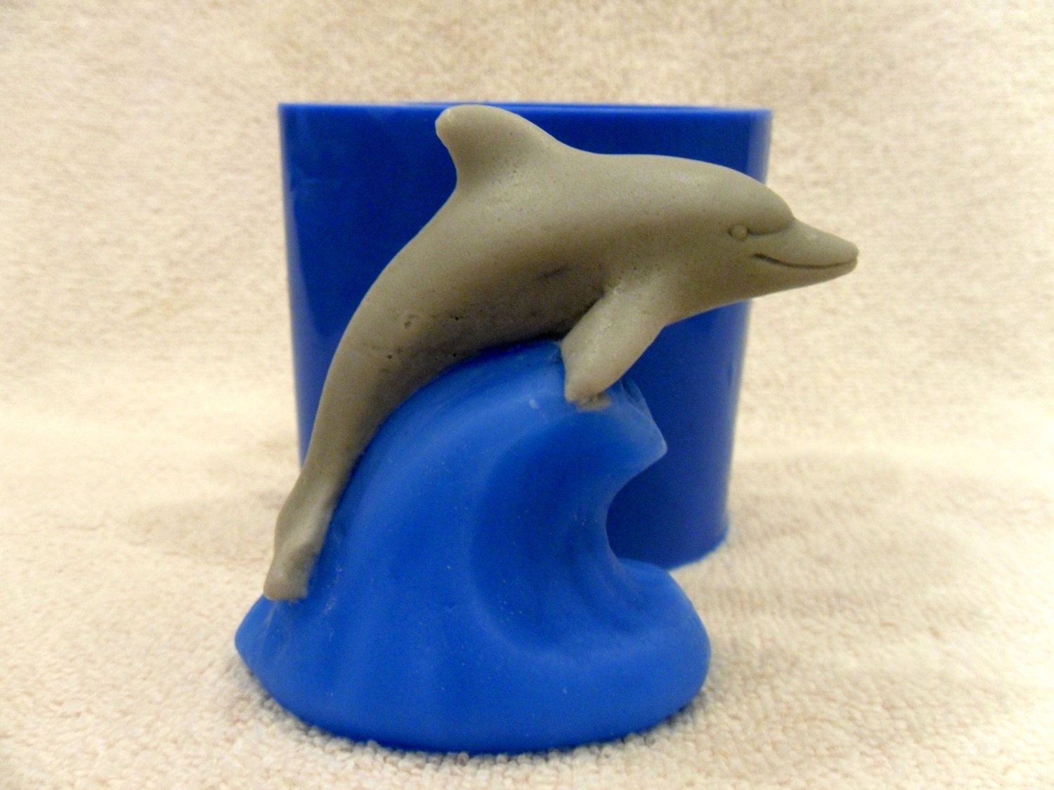 Dolphin on a wave silicone mold for soap and candles making Etsy