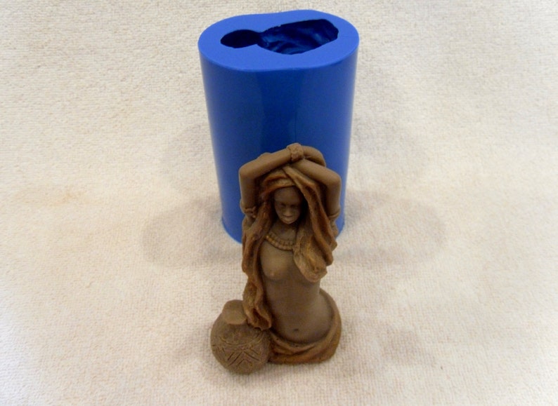 African woman silicone mold for soap and candles making Etsy