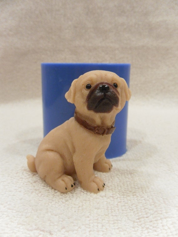 silicone pug puppy