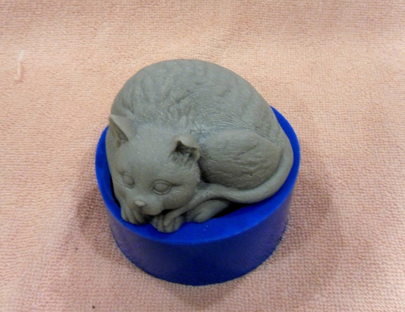 Cat silicone mold for soap and candles making mould molds Etsy