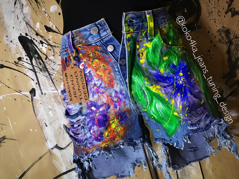 Levi 501 W32 L30 Blots on jeans Spray paint Paint Splatter | Etsy