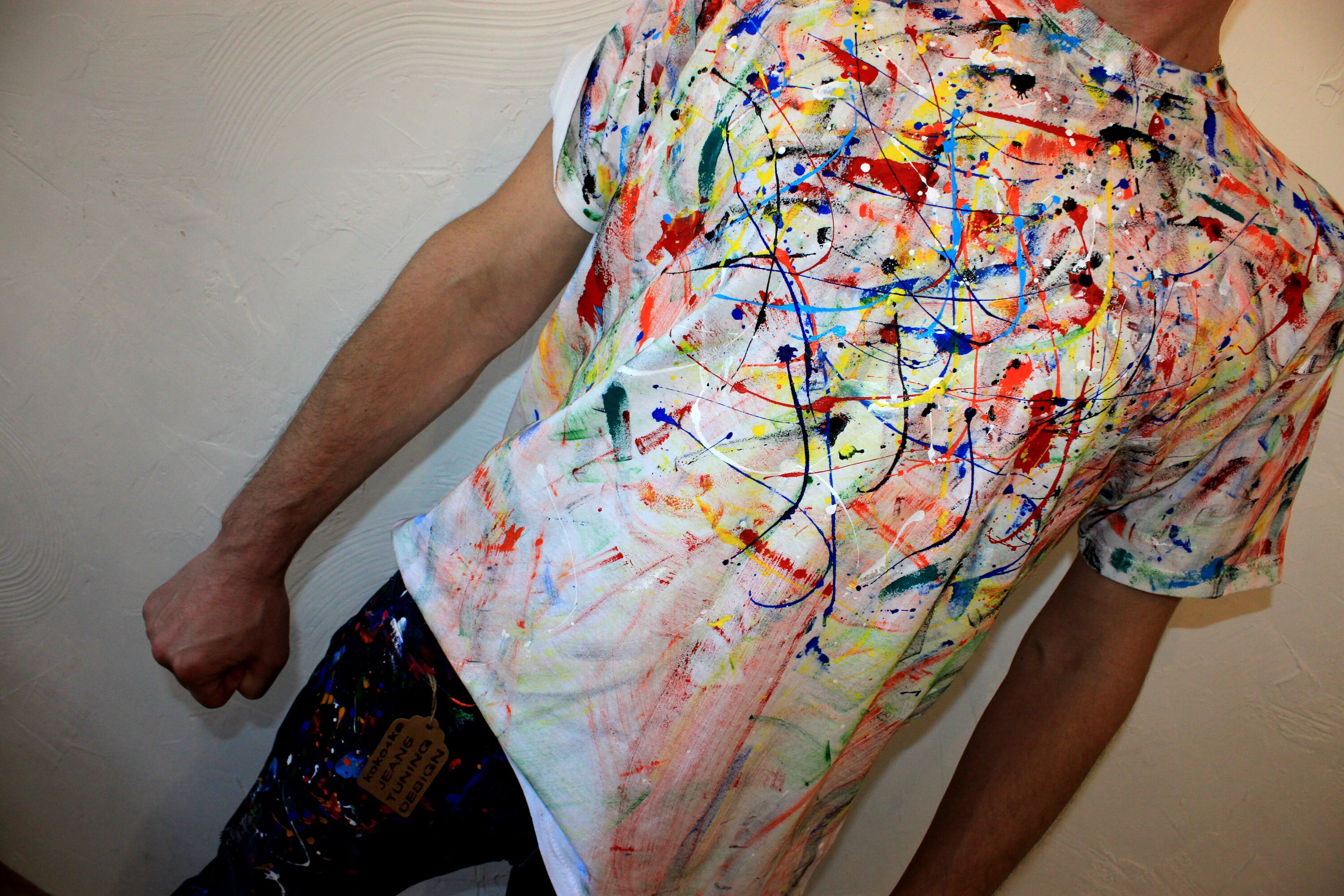 Man's Tshirt Tshirt in paint Tshirt in the spray Paint Etsy
