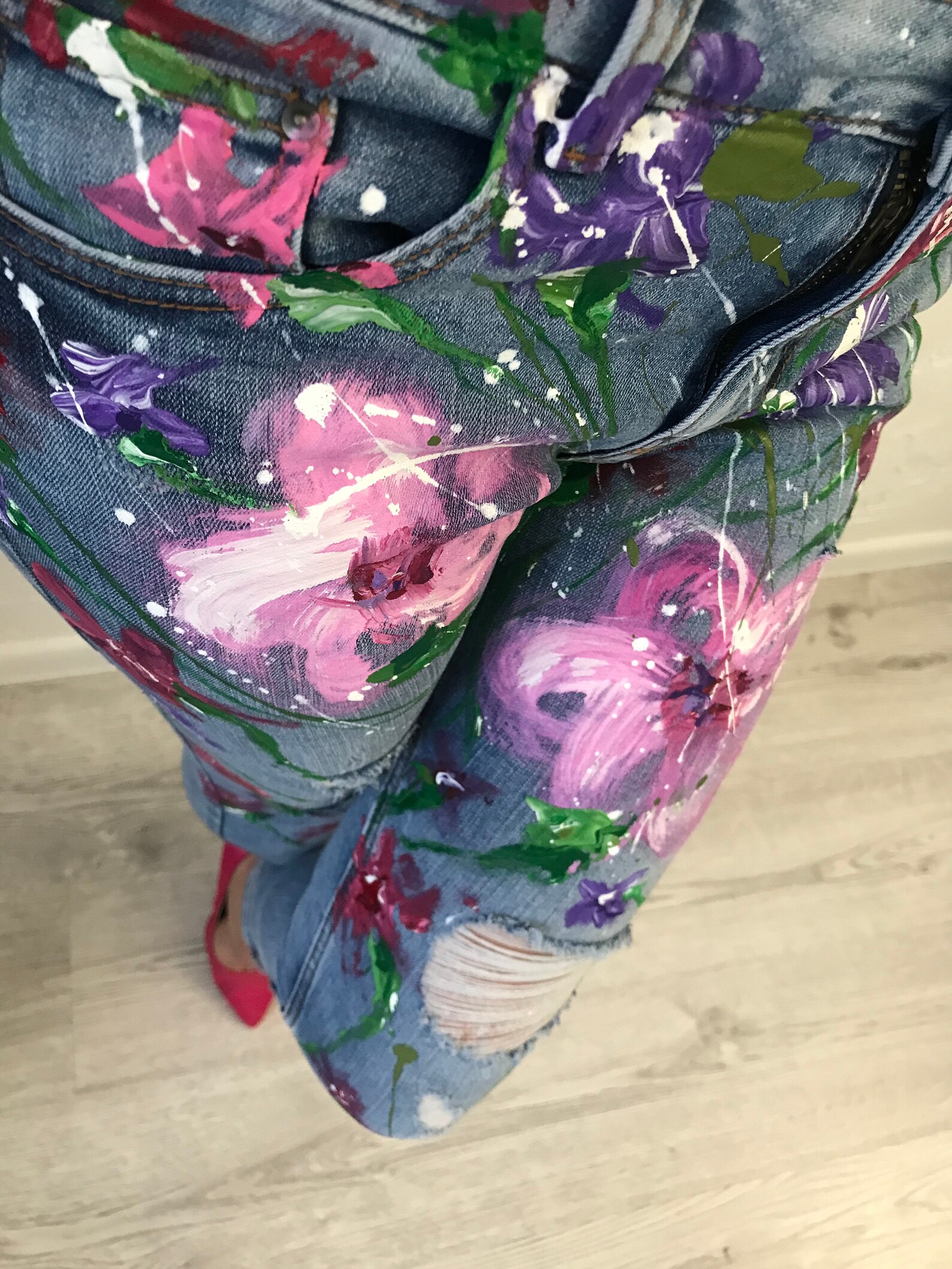 Blots Jeans Spray Paint Paint Splatter Jeans Festival Clothing Etsy