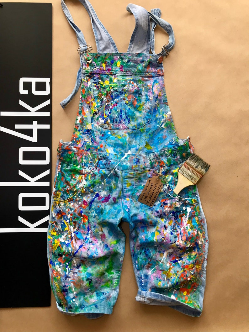 Blots on Jeans Spray Paint Paint Splatter Jeans Festival Etsy