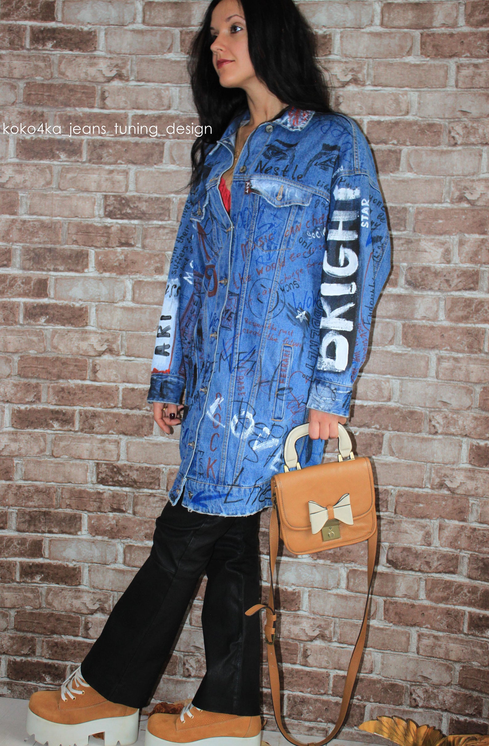 Graffiti Jacket Jacket Coat Oversized Jacket Graffiti Etsy