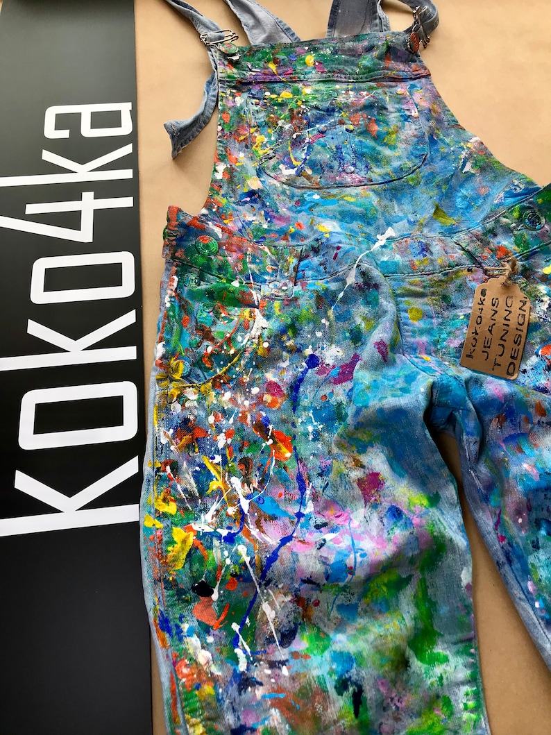 Blots on Jeans Spray Paint Paint Splatter Jeans Festival Etsy