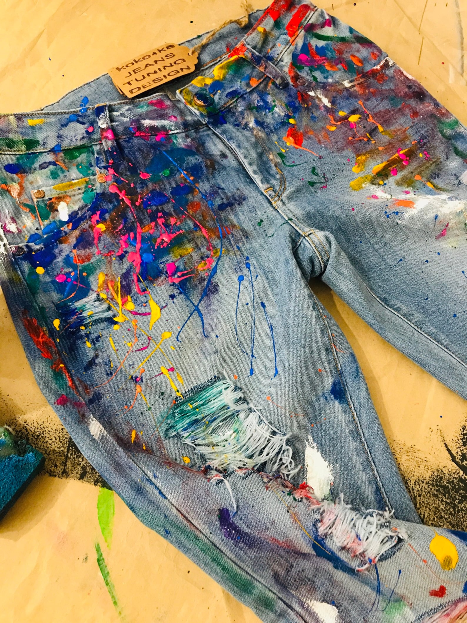 Paint Splatter Jeans Spray Paint Clothing Blots Jeans Spray Paint Paint