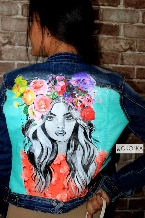 Custom Denim Jacket Jacket Hand-painted Unique Denim | Etsy