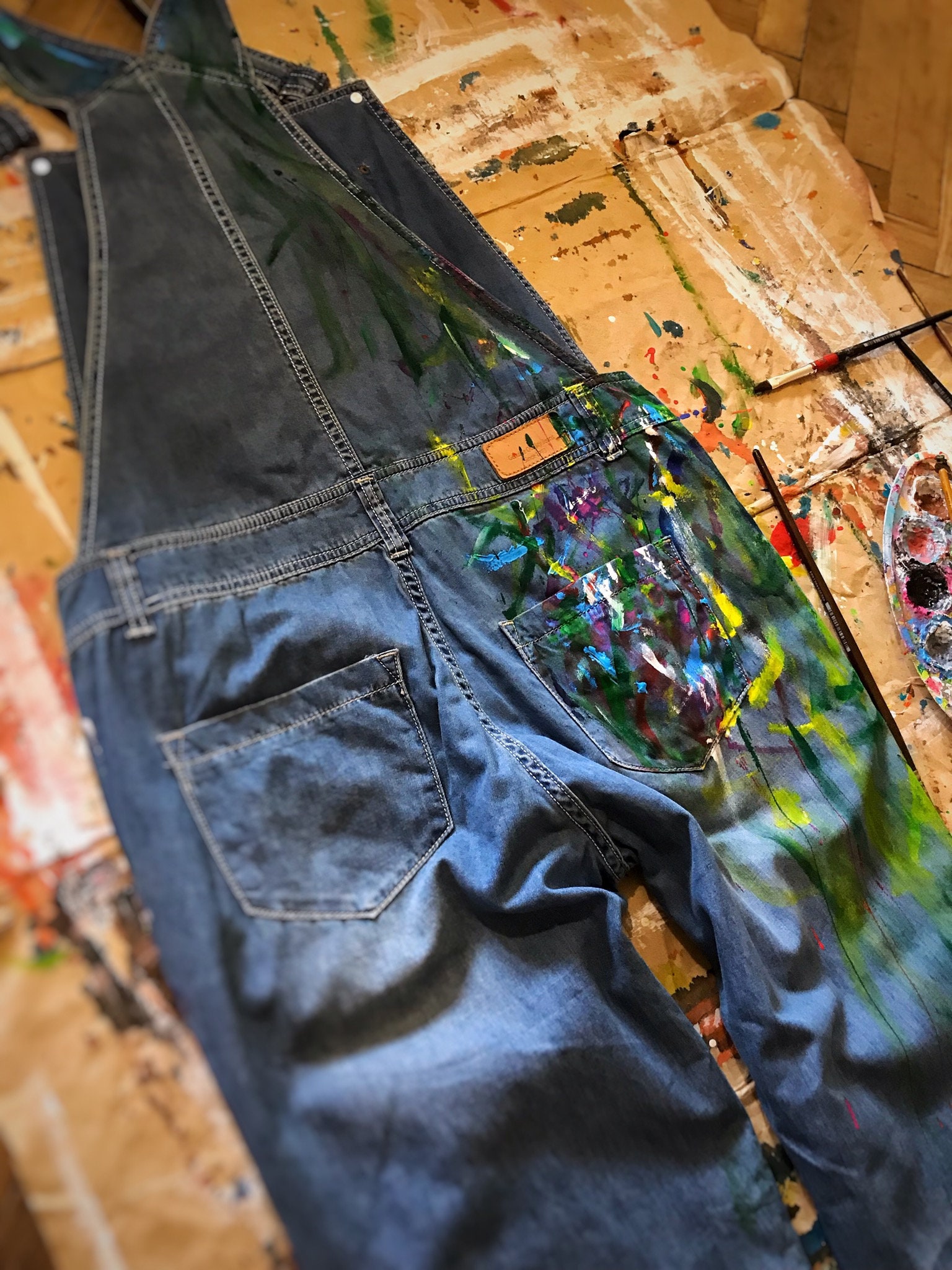 Blots on jeans Spray paint Paint Splatter Jeans festival Etsy