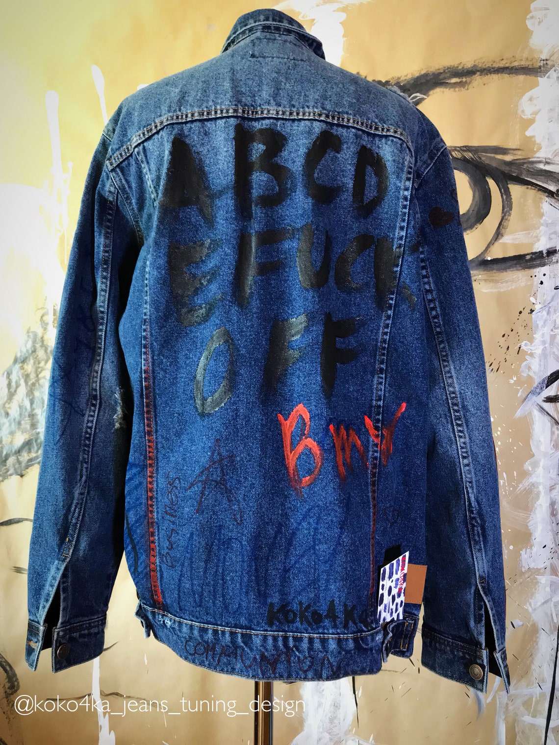 Graffiti Jacket Jacket Coat Oversized Jacket Graffiti Etsy