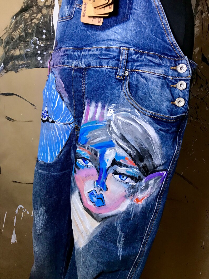 Hand painted jumpsuit Etsy