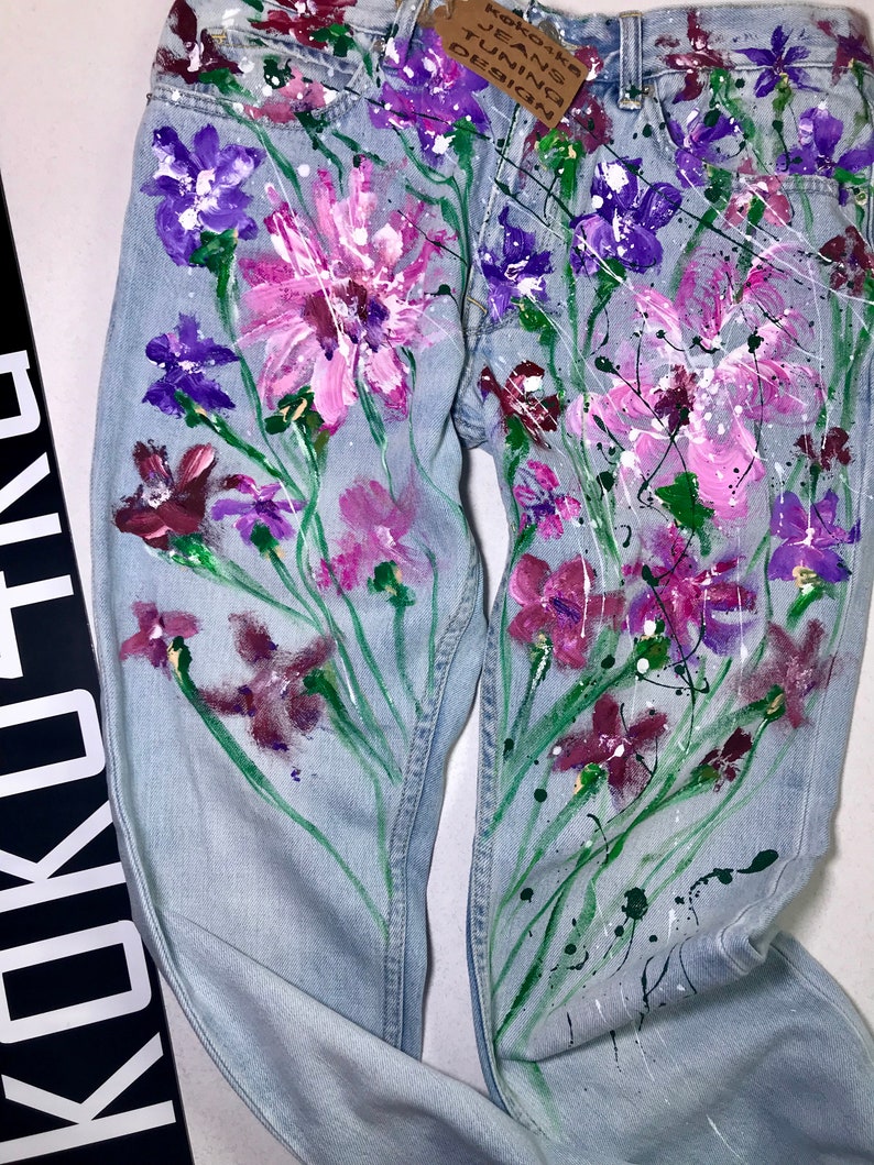 Blots Jeans Spray Paint Paint Splatter Jeans Festival Clothing Etsy