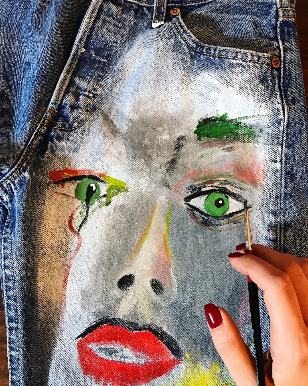 Jeans Boyfriend - Jeans Festival - Clothing Hand Painted