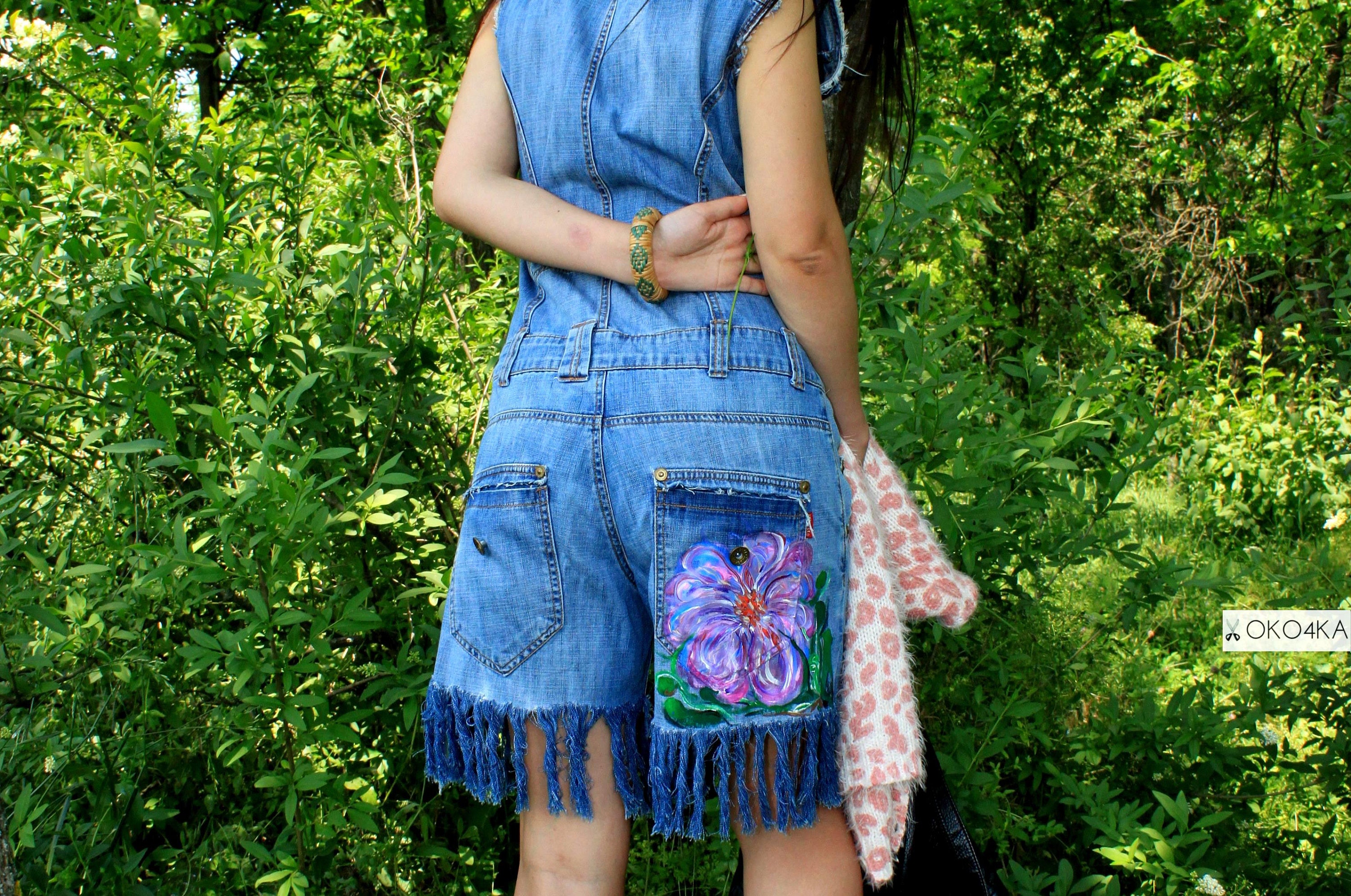 Festival clothing Party Overalls Denim overalls DENIM SHORTS Etsy
