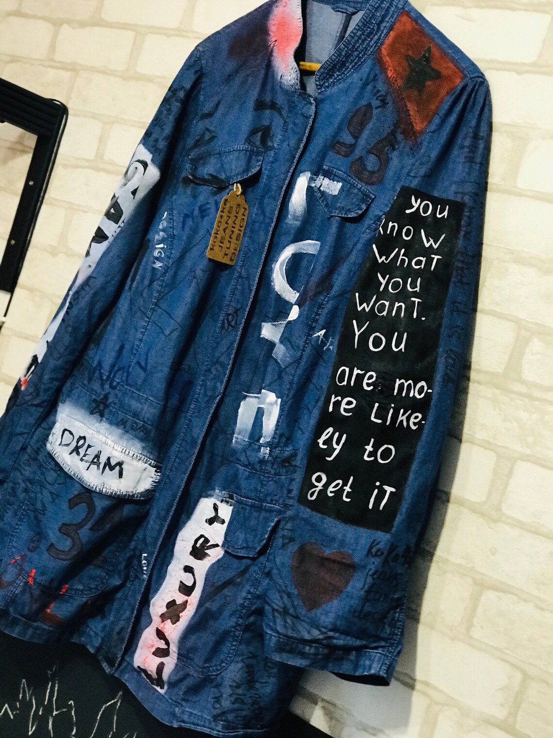 Graffiti Jacket Jacket Coat Oversized Jacket Graffiti Etsy