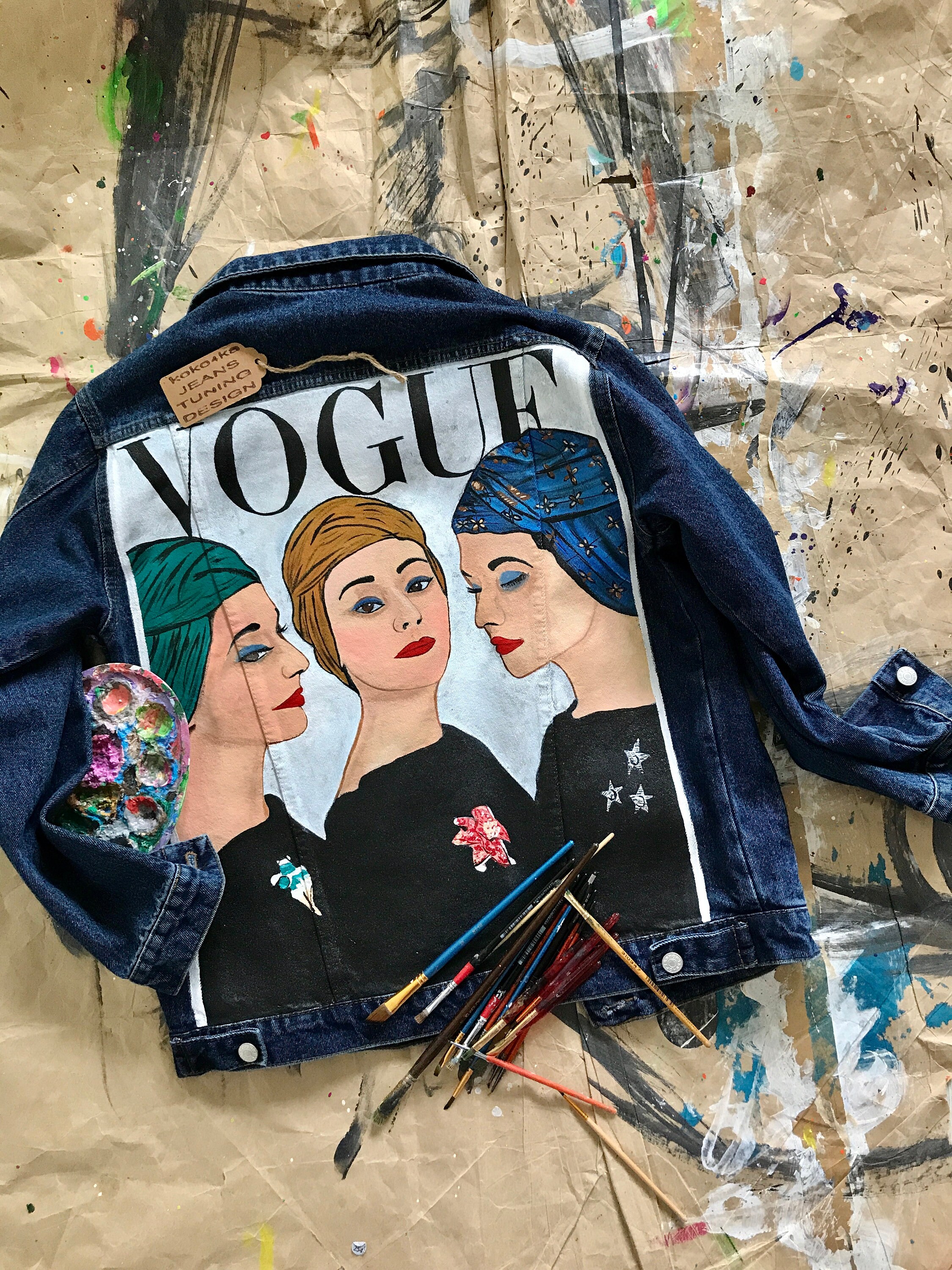 Custom Denim Jacket - Jacket Hand-painted - Unique Denim Clothing ...