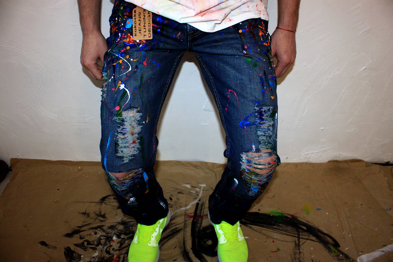 Paint Splatter Jeans Spray Paint Clothing Blots Jeans Spray Paint Paint
