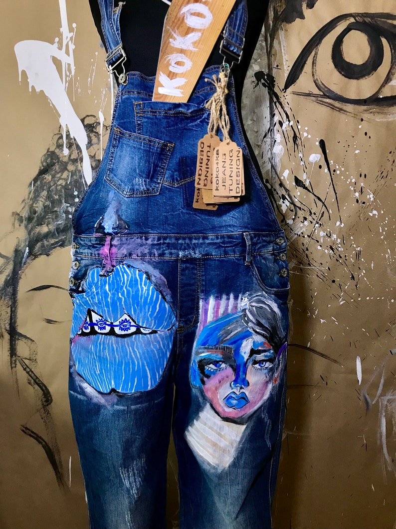 Hand painted jumpsuit Etsy