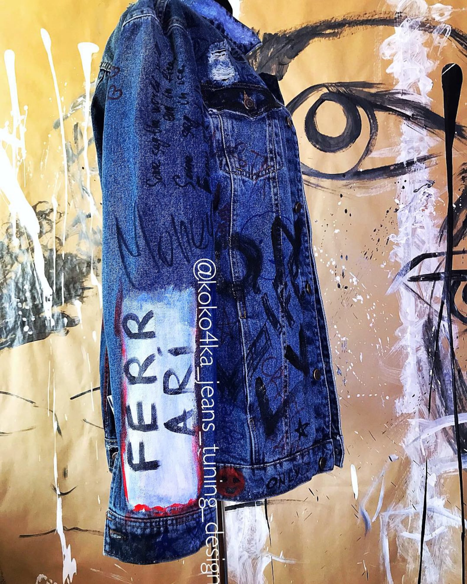 Graffiti jacket jacket coat oversized jacket graffiti Etsy