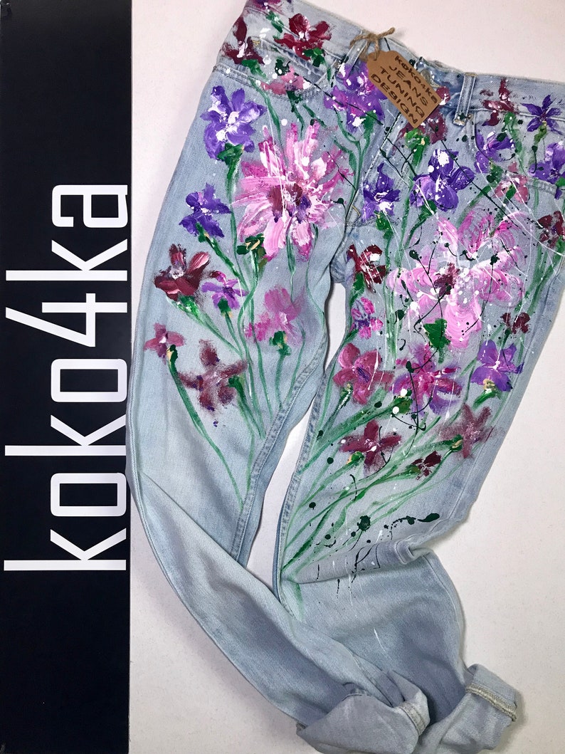 Blots Jeans Spray Paint Paint Splatter Jeans Festival Clothing Etsy