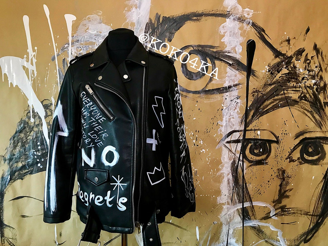 Graffiti Jacket Jacket Coat Oversized Jacket Graffiti Etsy